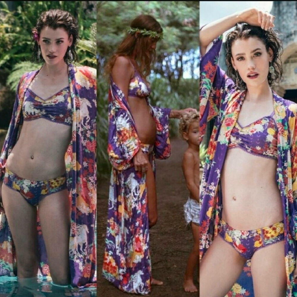 Spell Wild Horses bralette & bloomers set. Royal.